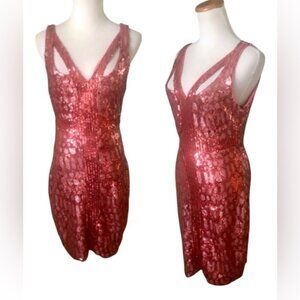 Bebe Clarissa Sequins Mini Dress Size Medium